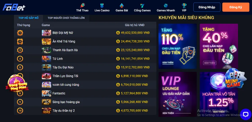 Hướng dẫn đăng ký tài khoản vn168 Game